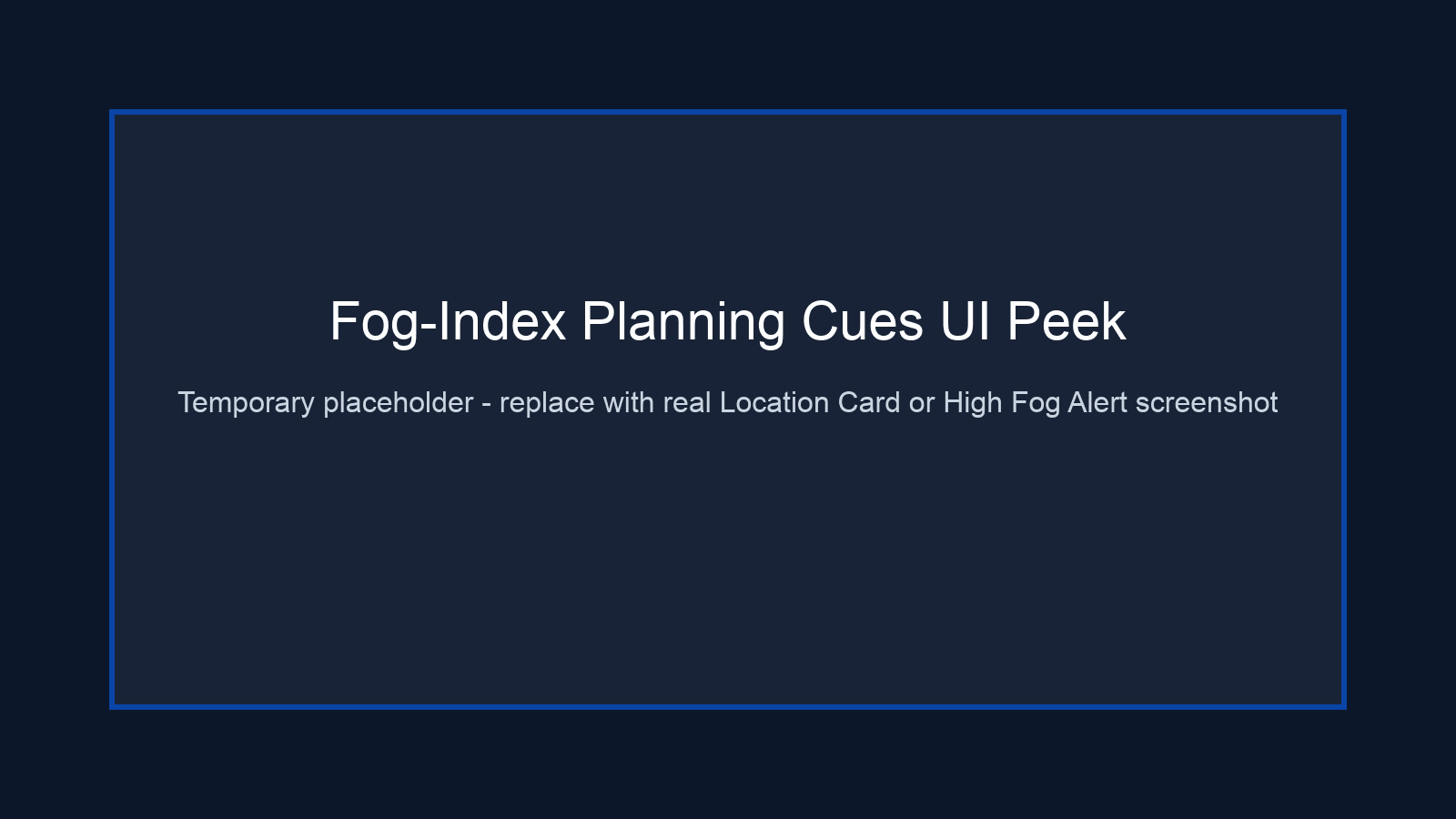Preview card showing Fog Density, Sky Above, Fog Height, and viewpoint verdict together.