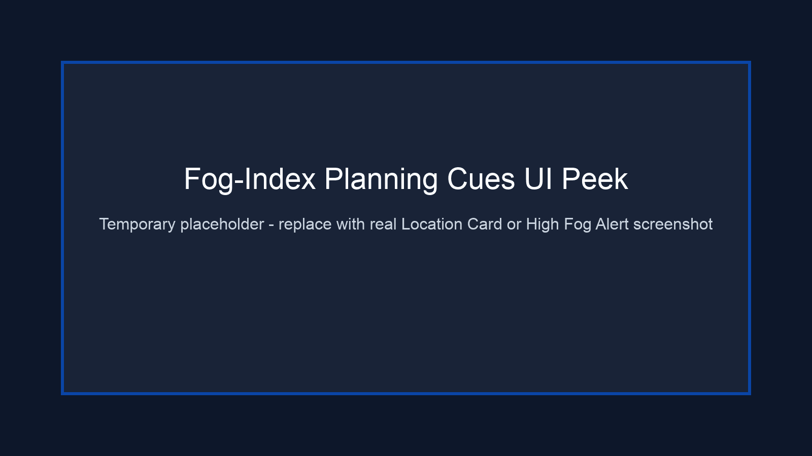 Preview card showing Fog Density, Sky Above, Fog Height, and viewpoint verdict together.